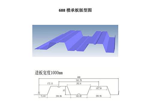 XDL-002 688 floor decking profile drawing