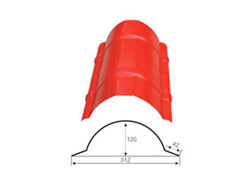 XDL-001 Ridge cap tile profile drawing